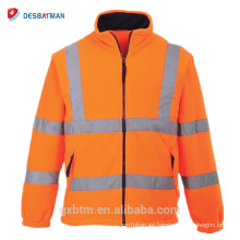 Venta al por mayor personalizada Hi Vis Workwear Clothes clase 3 alta visibilidad invierno construcción seguridad trabajo chaqueta con rayas reflectantes